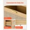 Walnut Rattan 6 Drawer Dresser with Metal Handles Storage Chest